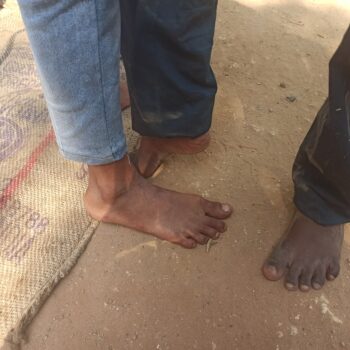 nečisté nohy v Indii